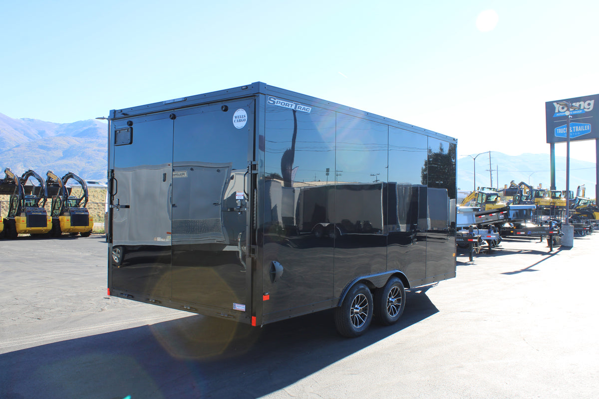 WELLS CARGO 22' Snowmobile Trailer Black Trim
