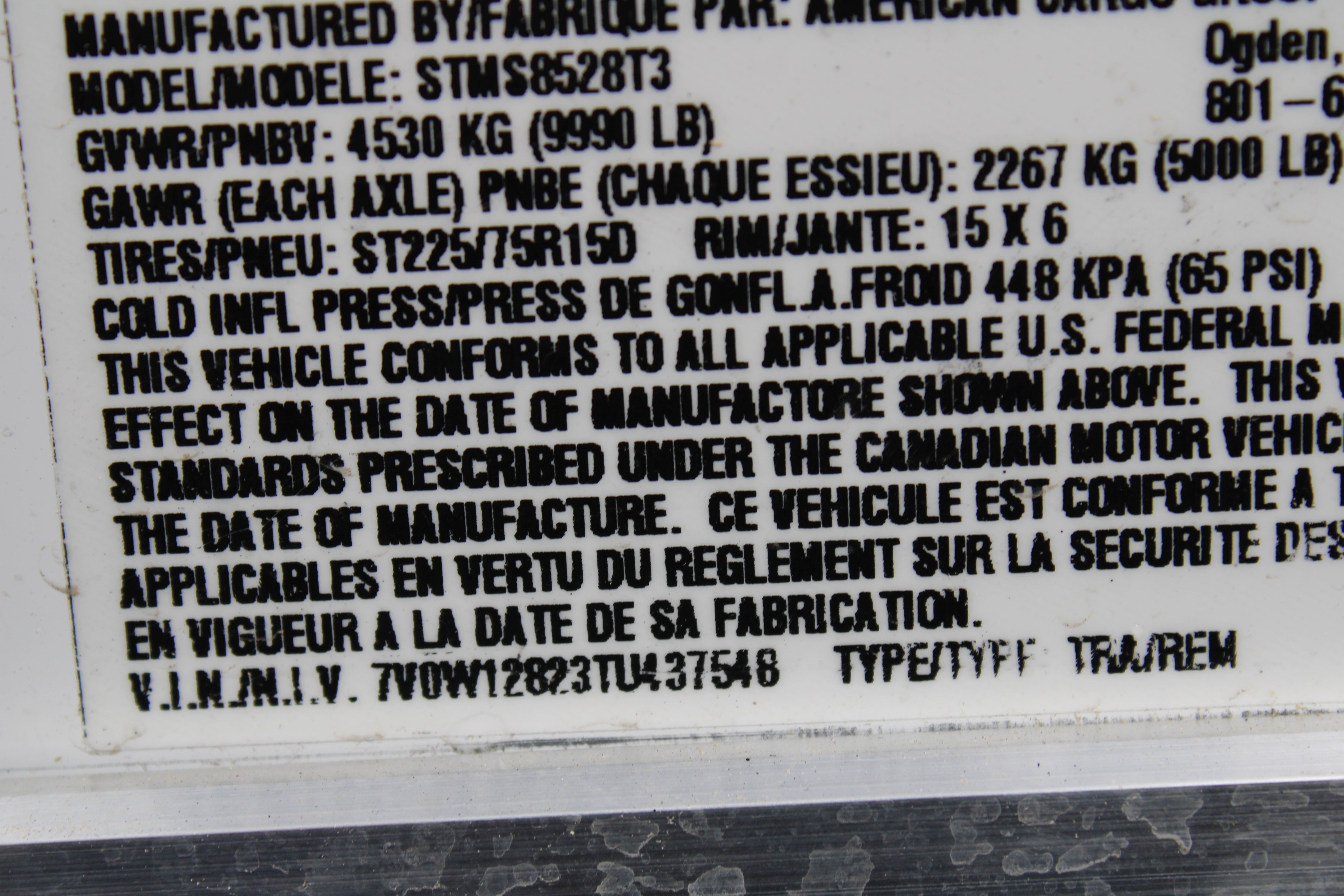 Wells Cargo 8.5 x 28 Enclosed Trailer