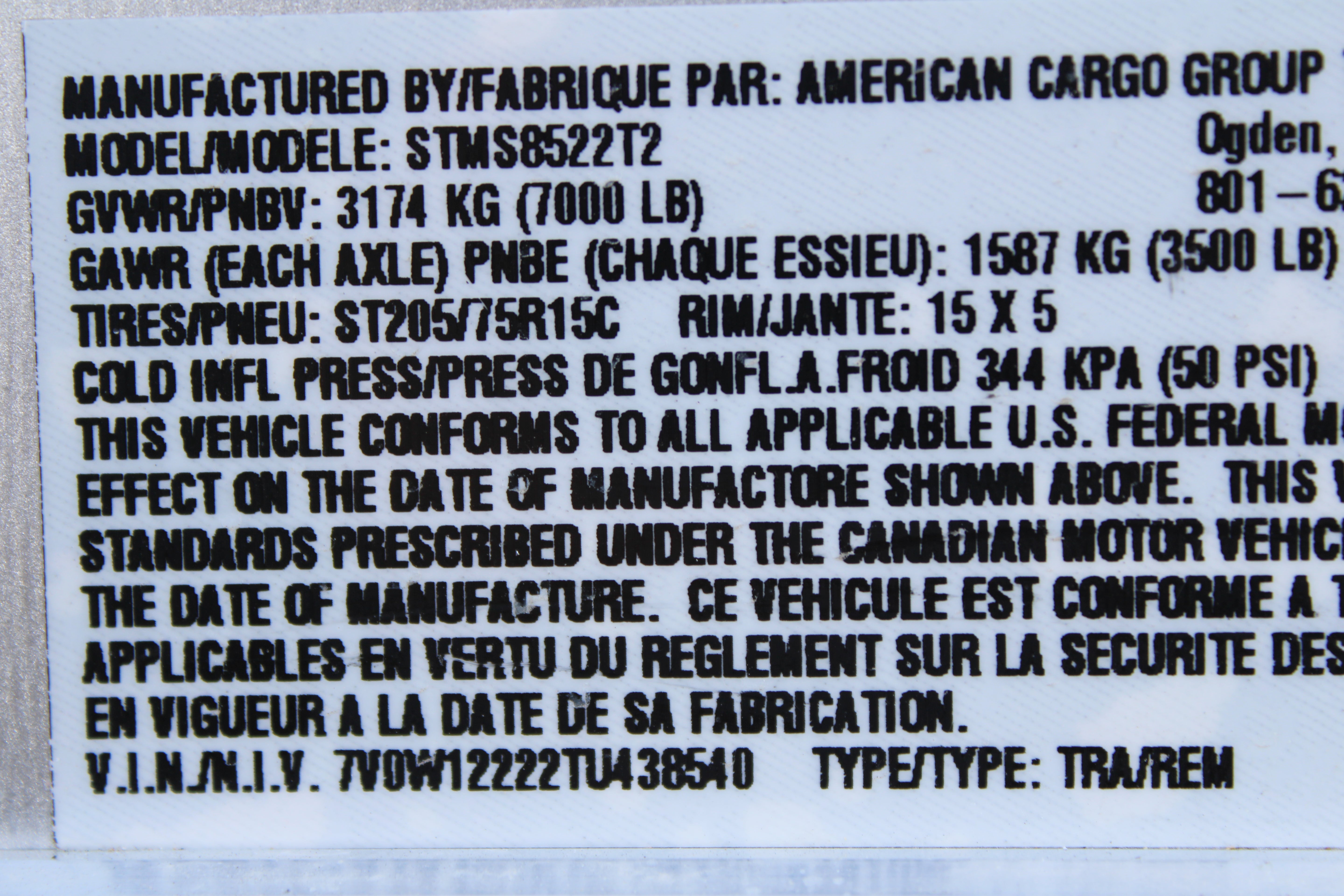 Wells Cargo 8.5 x 22 Enclosed Trailer