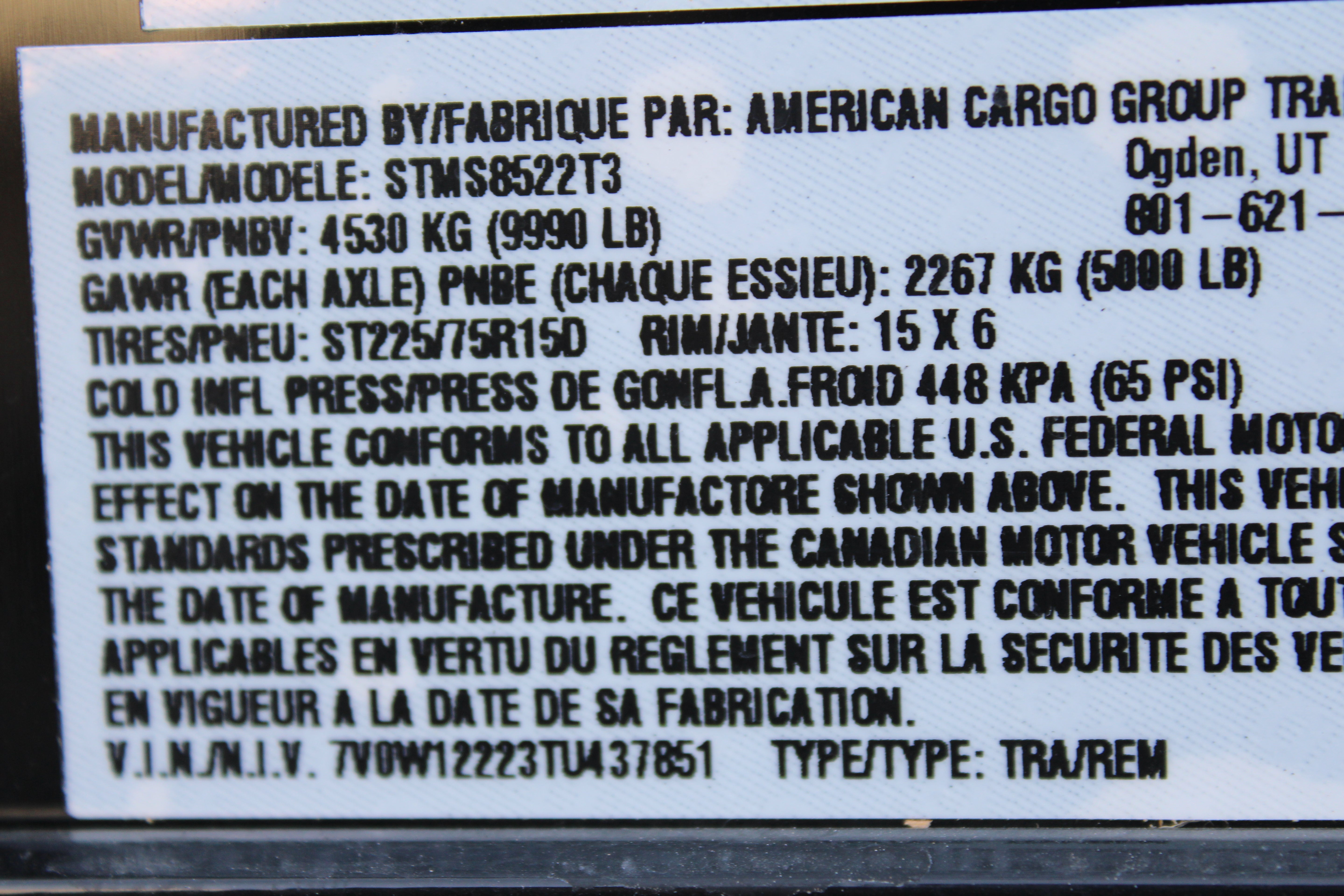 Wells Cargo 8.5 x 22 Enclosed Trailer