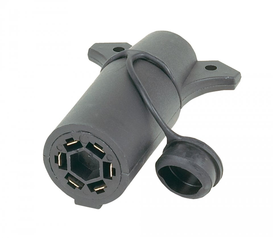 Trailer Wiring Connector Adapter; Multi Tow 7-Way Blade To 6-Way Pin