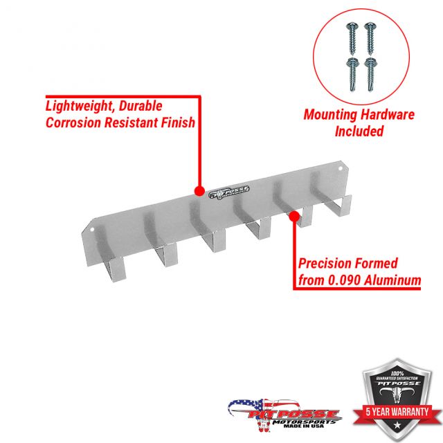 Pit Posse 6 Mount Goggle Rack Silver