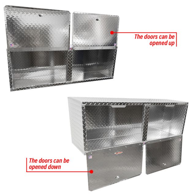 Pit Posse 48" Inch Overhead Cabinet- Sliver