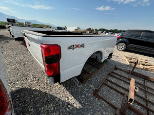 2023 - Current White Ford Superduty Single Long Bed