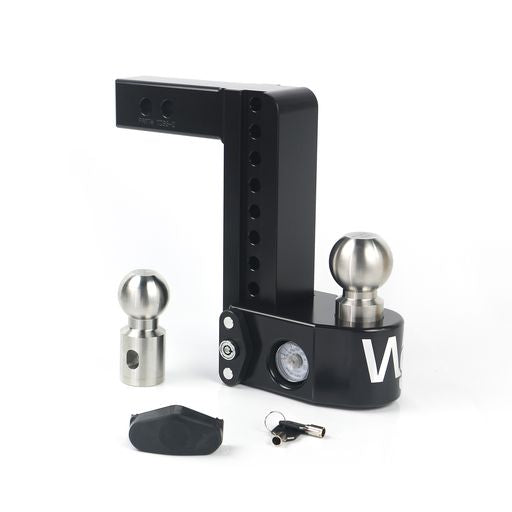 Weigh Safe Black Cerakote Aluminum 8" Drop Hitch w/ 2" Shank- Stainless Steel