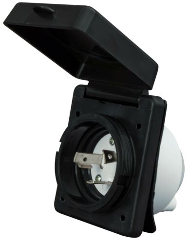 Valterra Mighty Cord 30A Black Power Inlet