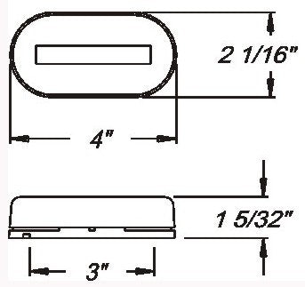 Optronics Red Marker/Clearance Light With Reflex, Self Grounding