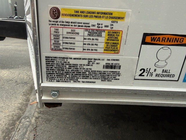 Wells Cargo 7 x 12 Enclosed Cargo Trailer