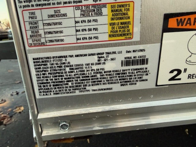 Wells Cargo 7 x 12 Deluxe Enclosed Trailer