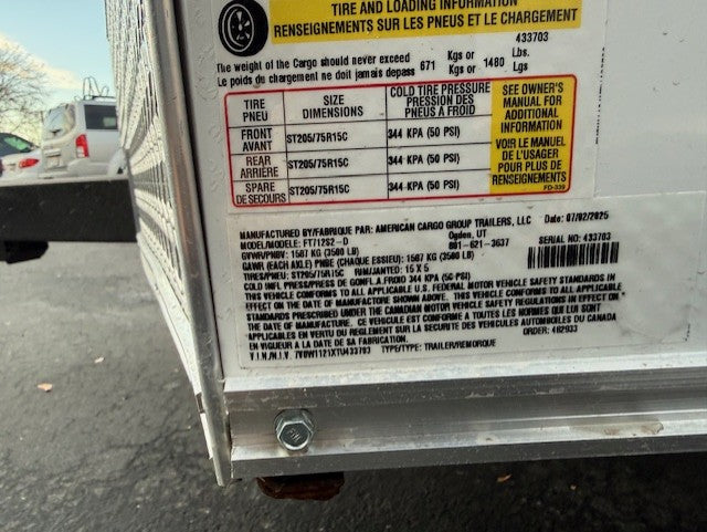 Wells Cargo 7 x 12 Deluxe Enclosed Trailer