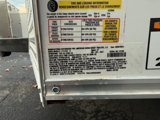 Wells Cargo 7 x 12 Deluxe Enclosed Trailer